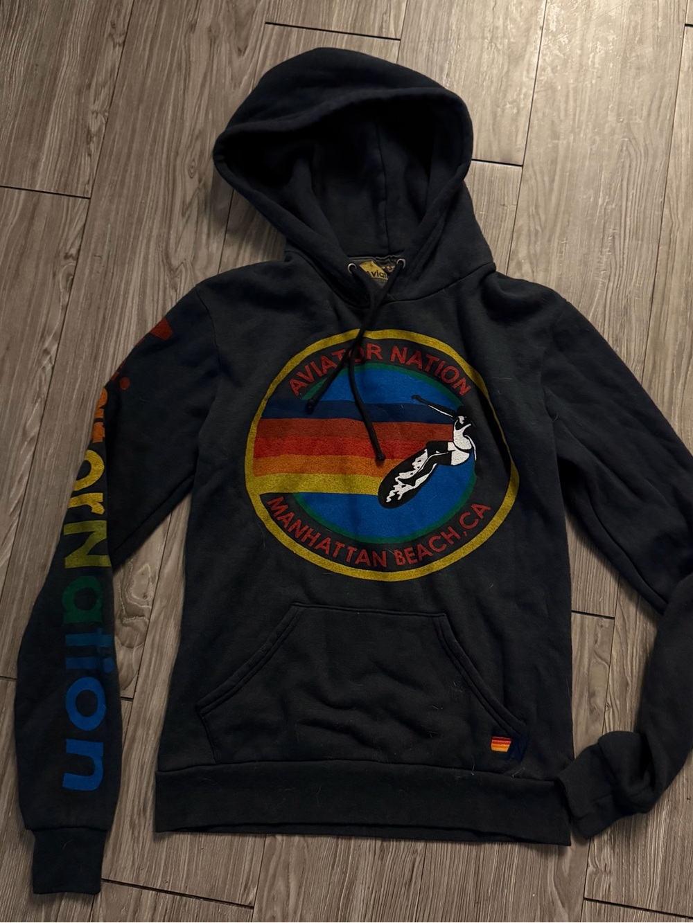 XSAviator Nation Charcoal Hoodie with Logo